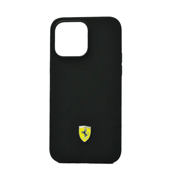 Ferrari MagSafe Silicone Metal Logo Hard Case For iPhone 14 Pro Max
