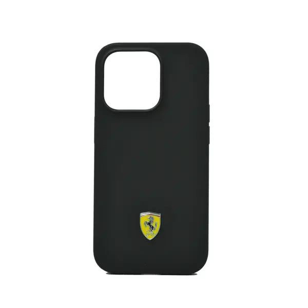 Ferrari MagSafe Silicone Metal Logo Hard Case For iPhone 14 Pro