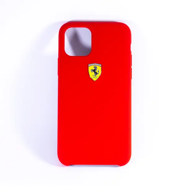 Ferrari Sf Silicone Lc Logo Shield Red