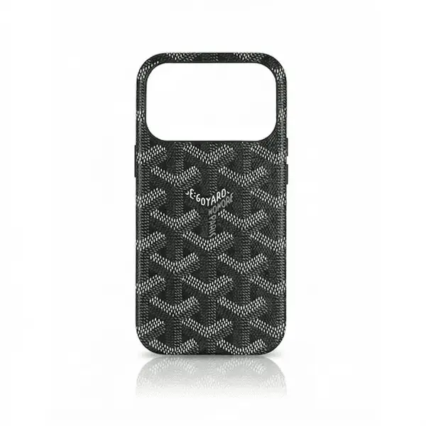 Goyard Leather Hard Case iPhone 17 Pro Black