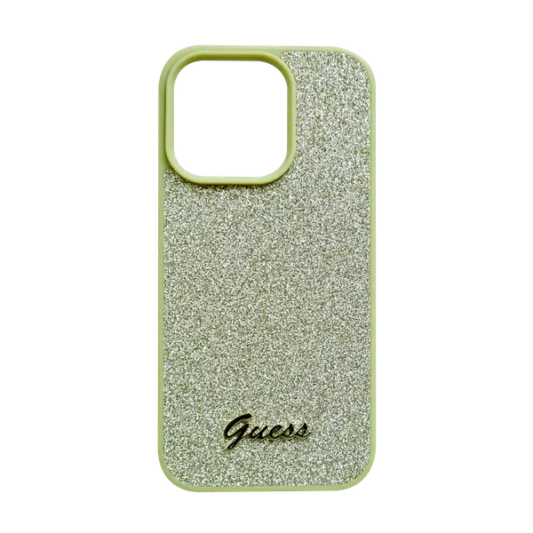 Guess Fixed Glitter Hard Case For iPhone 16 Pro Max Gold