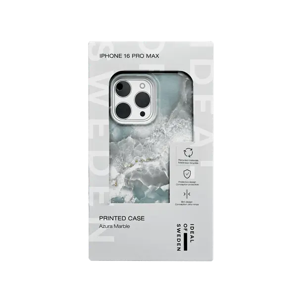 Ideal Of Sweden Printed Case iPhone 16 Pro Max Azura Marble