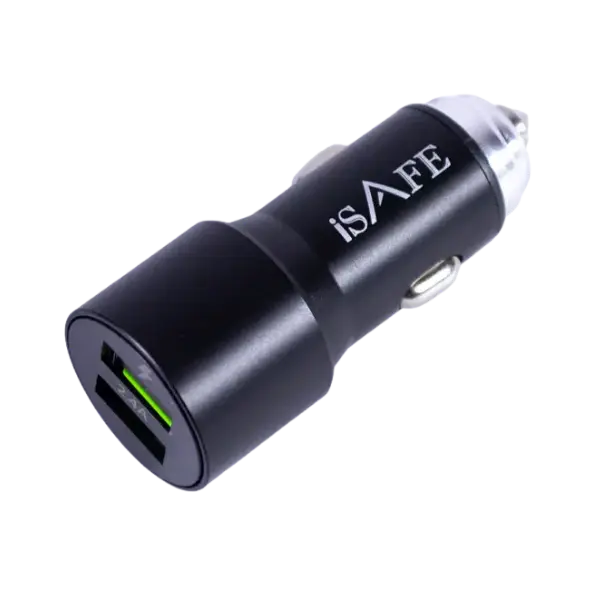 iSAFE 2USB QC Car Charger Adapter