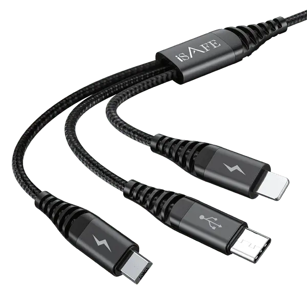 iSAFE 3 In 1 Fast Charging Cable