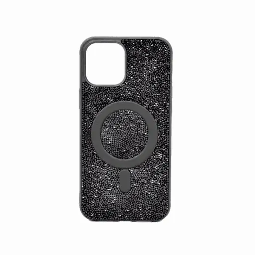 iSAFE Bling MagSafe Hard Cover iPhone 15 Pro Max Black