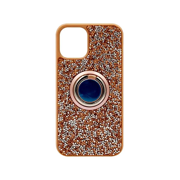 iSAFE Bling Ring Hard Cover iPhone 12 Mini Rose Gold