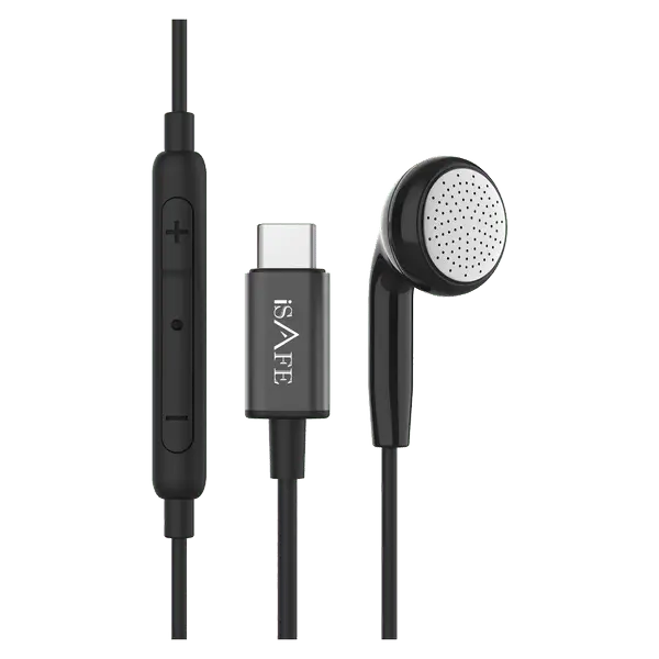 iSAFE Mfi Mono Lightning Earphone Black