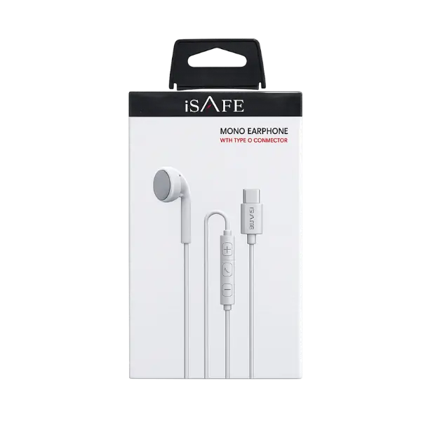 iSAFE Mono Type C Earphones White