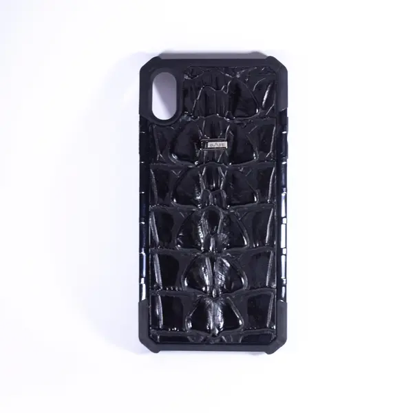 iSAFE Signature Crocodile Leather Back Case Black