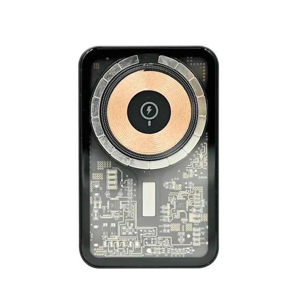 iSAFE Transparent MagSafe Power Bank With Stand 5000MAH Black