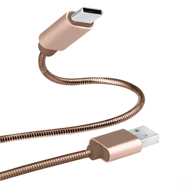 iSAFE USB Cable Type C Rose Gold