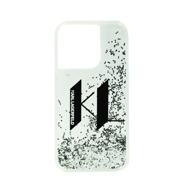 Karl Lagerfeld Liquid Glitter Big Kl Hard Case For iPhone 14 Pro