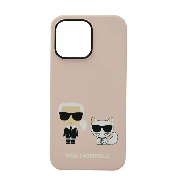 Karl Lagerfeld Liquid Silicone Karl Choupette Case For iPhone 14 Pro Max Light