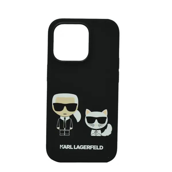 Karl Lagerfeld Liquid Silicone Karl Choupette Case For iPhone 14 Pro