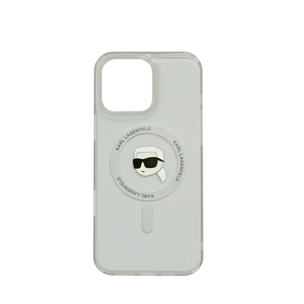 Karl Lagerfeld MagSafe Iml Hard Case With Karl Head For iPhone 16 Pro Max Black