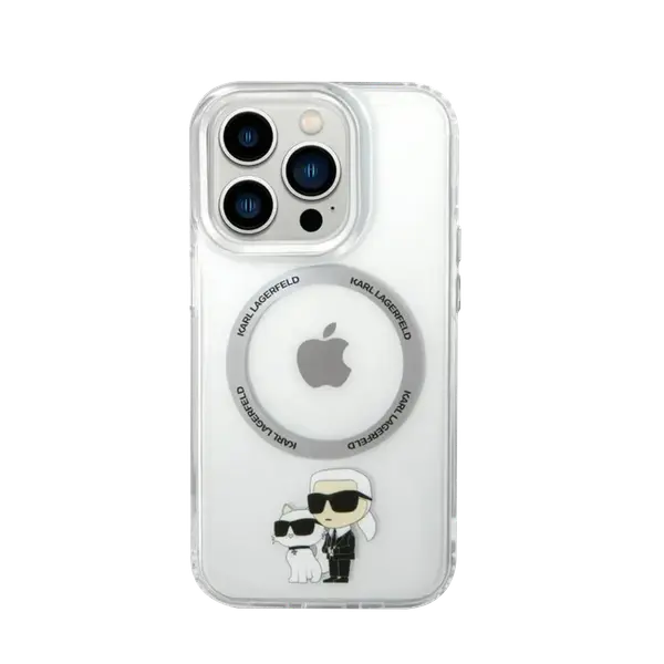 Karl Lagerfeld MagSafe Iml Hard Case With Nft Karl Choupette For iPhone 16 Pro Clear