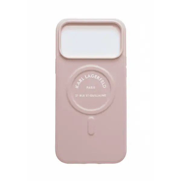 Karl Lagerfeld MagSafe Pu Case With Karl Rsg Logo Buttons For iPhone 17 Pro Pink
