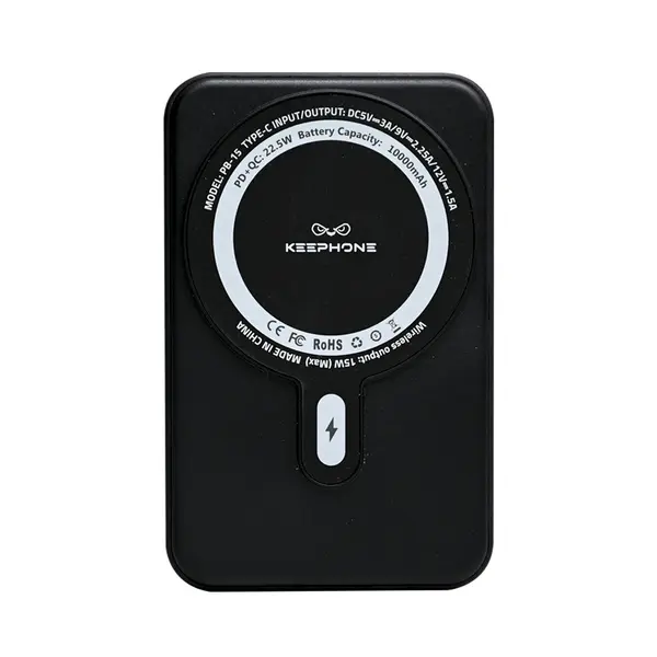Keephone Pb 15 Magnetic Powerbank 10000MAH With Stand Black