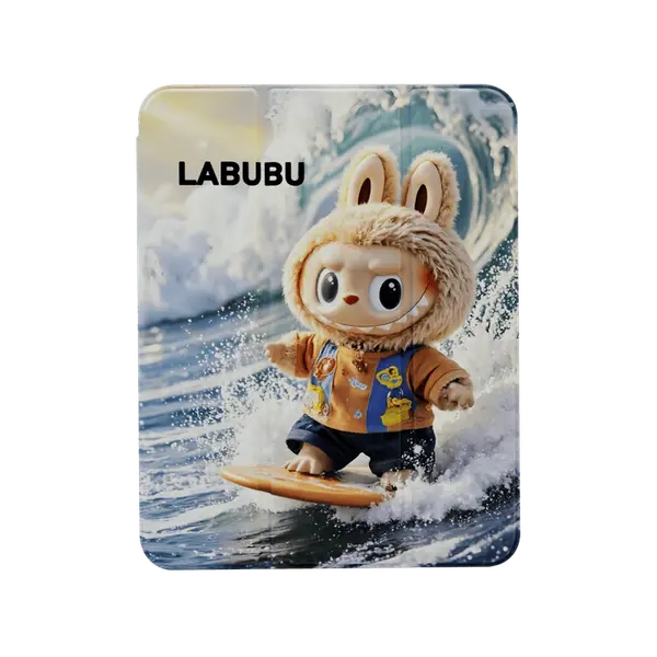 Labubu Multicolored Print Folio Case For iPad 10 2022