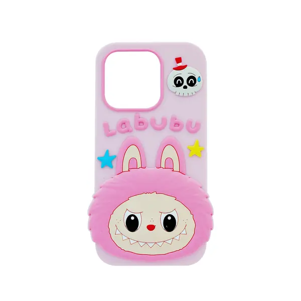 Labubu Pink Silicone Case