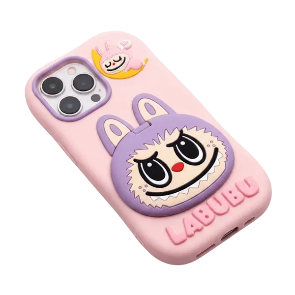 Labubu Silicone Cover iPhone 16 Pro Max Pink