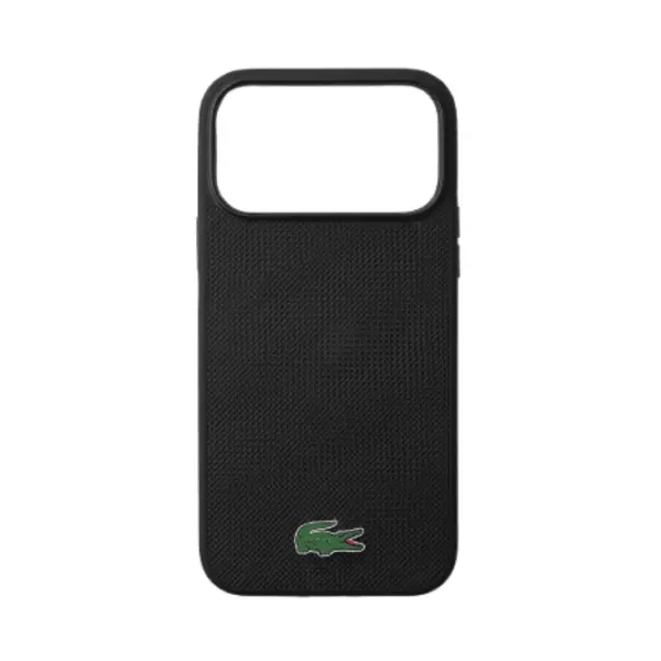 Lacoste MagSafe Pu Leather Hard Case With Iconic Petit Pique Logo Foriphone 17 Pro Ma X Black