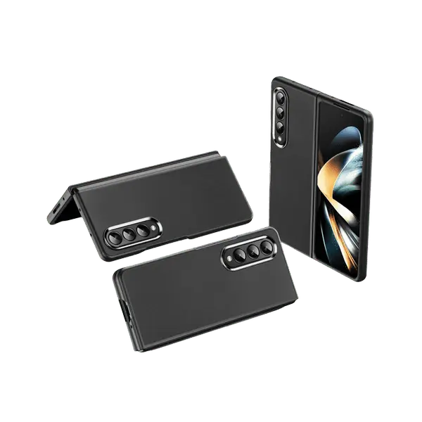Leather Hard Case Galaxy Fold 3 Black