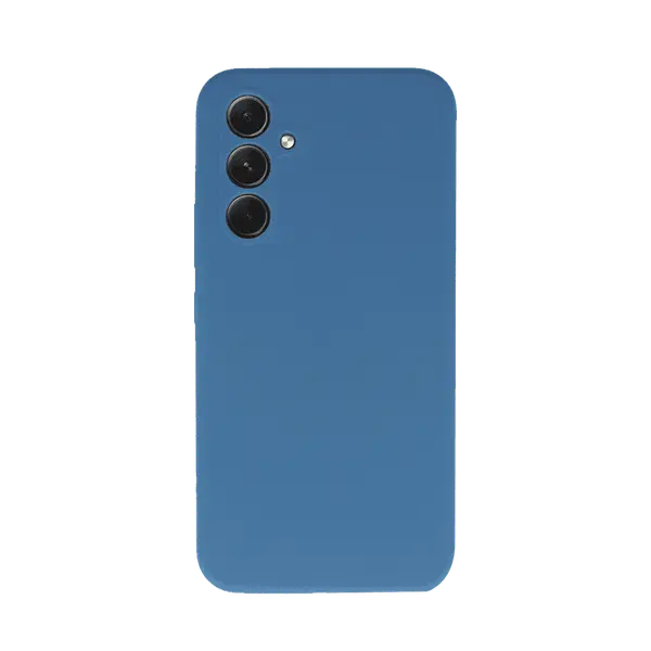 M Blue Silicone Case For Samsung Galaxy S24 Fe