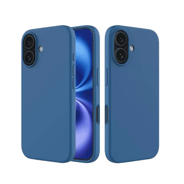 M Blue Silicone Case