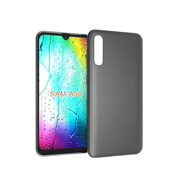 M Silicone Case For Galaxy A50 Black