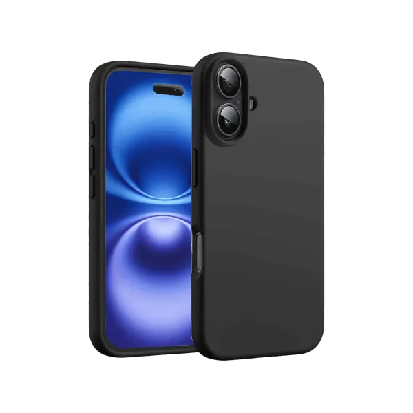 M Silicone Case For iPhone 16 Black