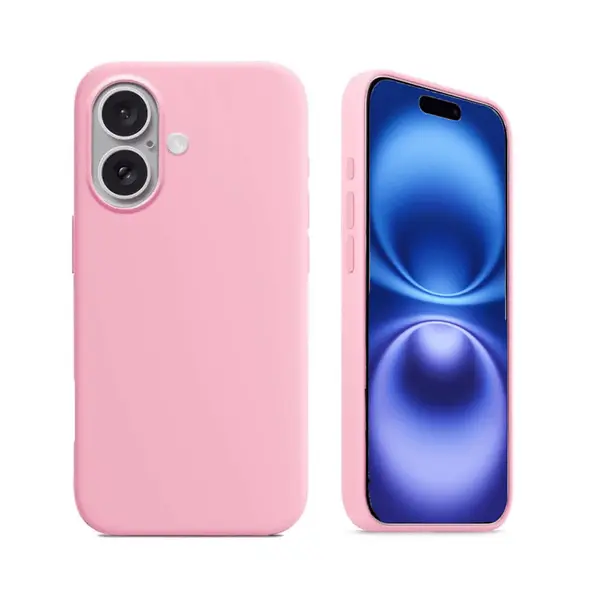 M Silicone Case For iPhone 16 Pink