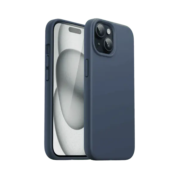 M Silicone Case iPhone 15 Blue