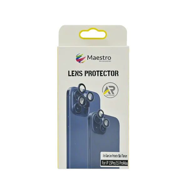 Maestro Anti Glare Lens Protector iPhone 15 Pro 15 Pro Max Black Titanium