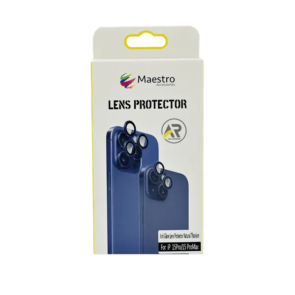 Maestro Anti Glare Lens Protector iPhone 15 Pro 15 Pro Max Natural Titanium