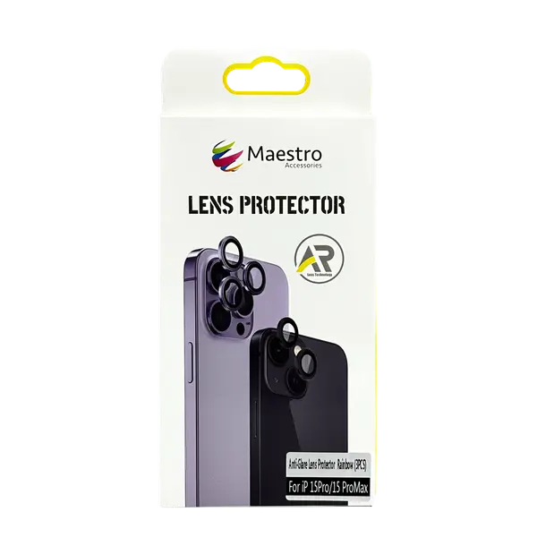 Maestro Anti Glare Lens Protector iPhone 15 Pro 15 Pro Max Rainbow