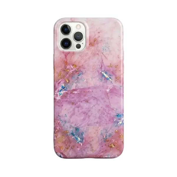 Marble Slim Colorful Case Pink