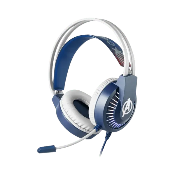 Marvel Mv 2000 Avenger Gaming Headphone With Boom Mic Blue