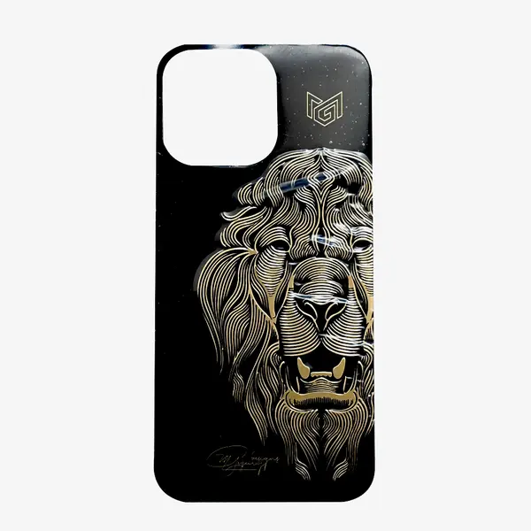 Mg Designs Back Sticker iPhone 14 Pro Max Lion Black