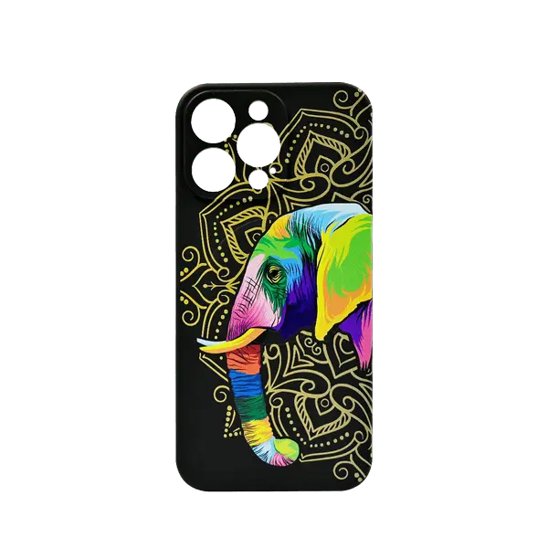 Mobilius Silicone Case With Microfiber And MagSafe For Apple 15 Dubai Jaipur S Elephant Black
