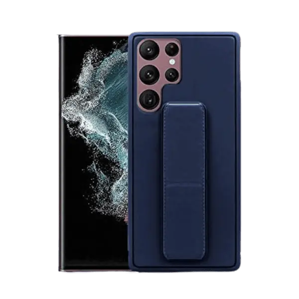 My Choice Leather Back Cover Grip Galaxy S22 Blue