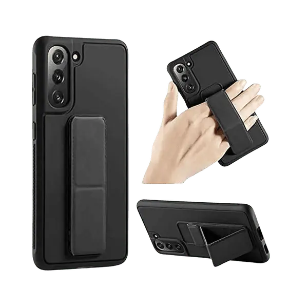 My Choice Leather Back Cover Grip Galaxy S22 Plus Black
