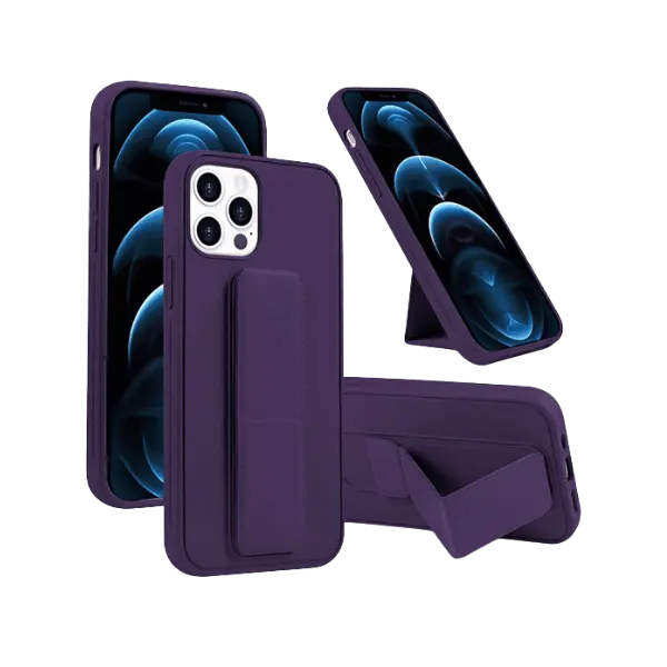 My Choice Leather Grip Case iPhone 14 Pro Max Purple
