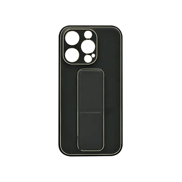 My Choice Leather Grip Cover iPhone 15 Pro Black