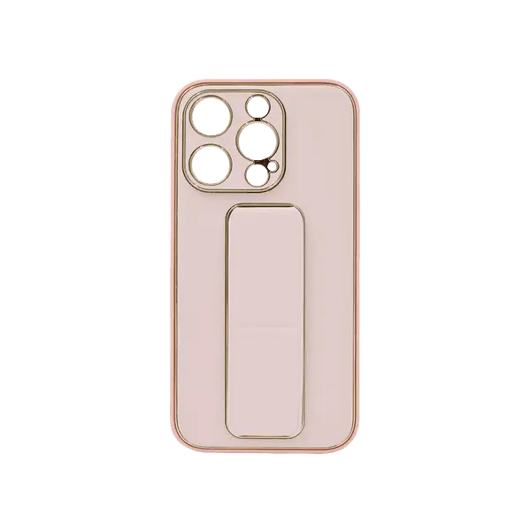 My Choice Leather Grip Cover iPhone 15 Pro Pink