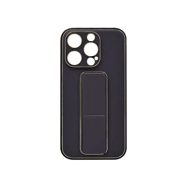 My Choice Leather Grip Cover iPhone 15 Pro Purple