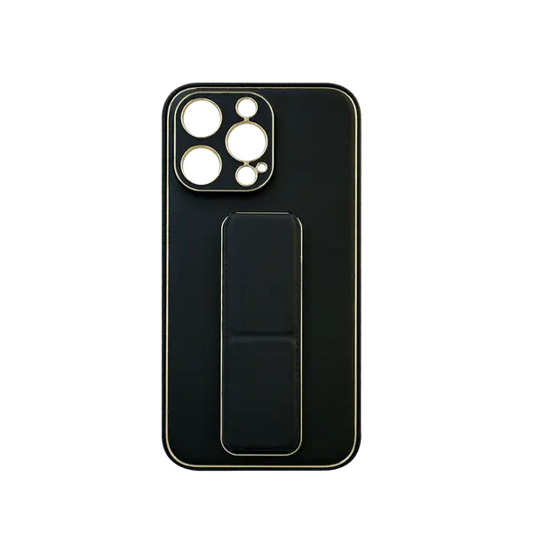 My Choice Pu Leather Case With Magnetic Grip For iPhone 13 Pro Max Black