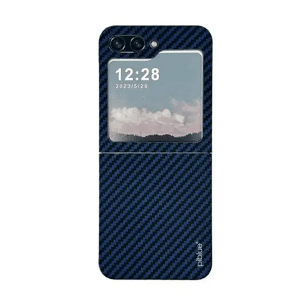 Piblue Kevlar Carbon Hard Case Z FLIP5 Blue
