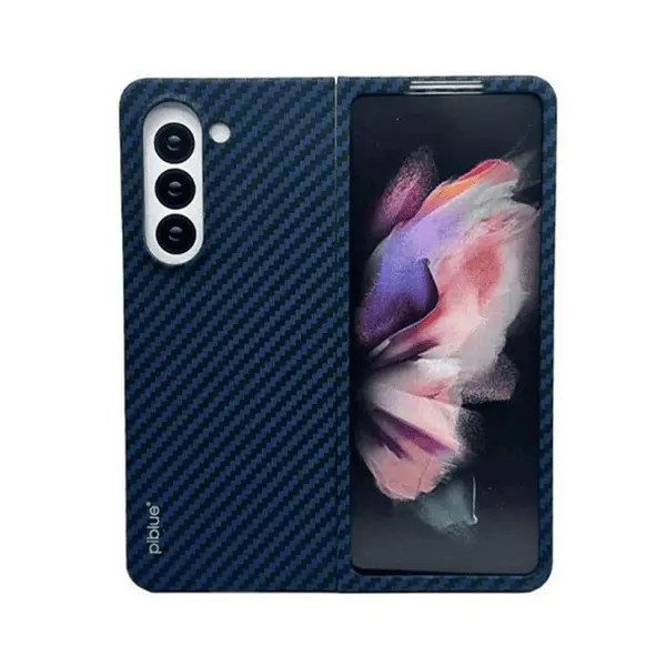 Piblue Kevlar Carbon Hard Case Z FOLD5 Blue