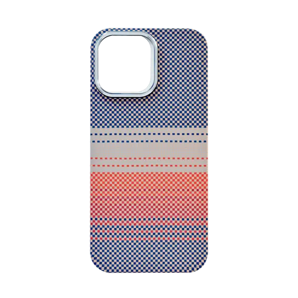 Piblue Twill Kevlar Magnetic Case Gray Red
